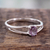 Amethyst solitaire ring, 'Lilac Solitaire' - Sterling Silver and Amethyst Ring thumbail