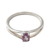 Amethyst solitaire ring, 'Lilac Solitaire' - Sterling Silver and Amethyst Ring (image 2a) thumbail