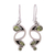 Peridot dangle earrings, 'Intricate Harmony' - Sterling Silver and Peridot Earrings Fair Trade Jewelry (image 2a) thumbail