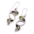 Peridot dangle earrings, 'Intricate Harmony' - Sterling Silver and Peridot Earrings Fair Trade Jewelry (image 2c) thumbail