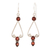 Garnet chandelier earrings, 'Modern Sentiment' - Garnet chandelier earrings