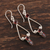 Garnet chandelier earrings, 'Modern Sentiment' - Garnet chandelier earrings