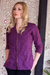 Cotton tunic, 'Amethyst Enchantment' - Purple Cotton Tunic Blouse from India  thumbail
