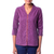 Cotton tunic, 'Amethyst Enchantment' - Purple Cotton Tunic Blouse from India  (image 2a) thumbail