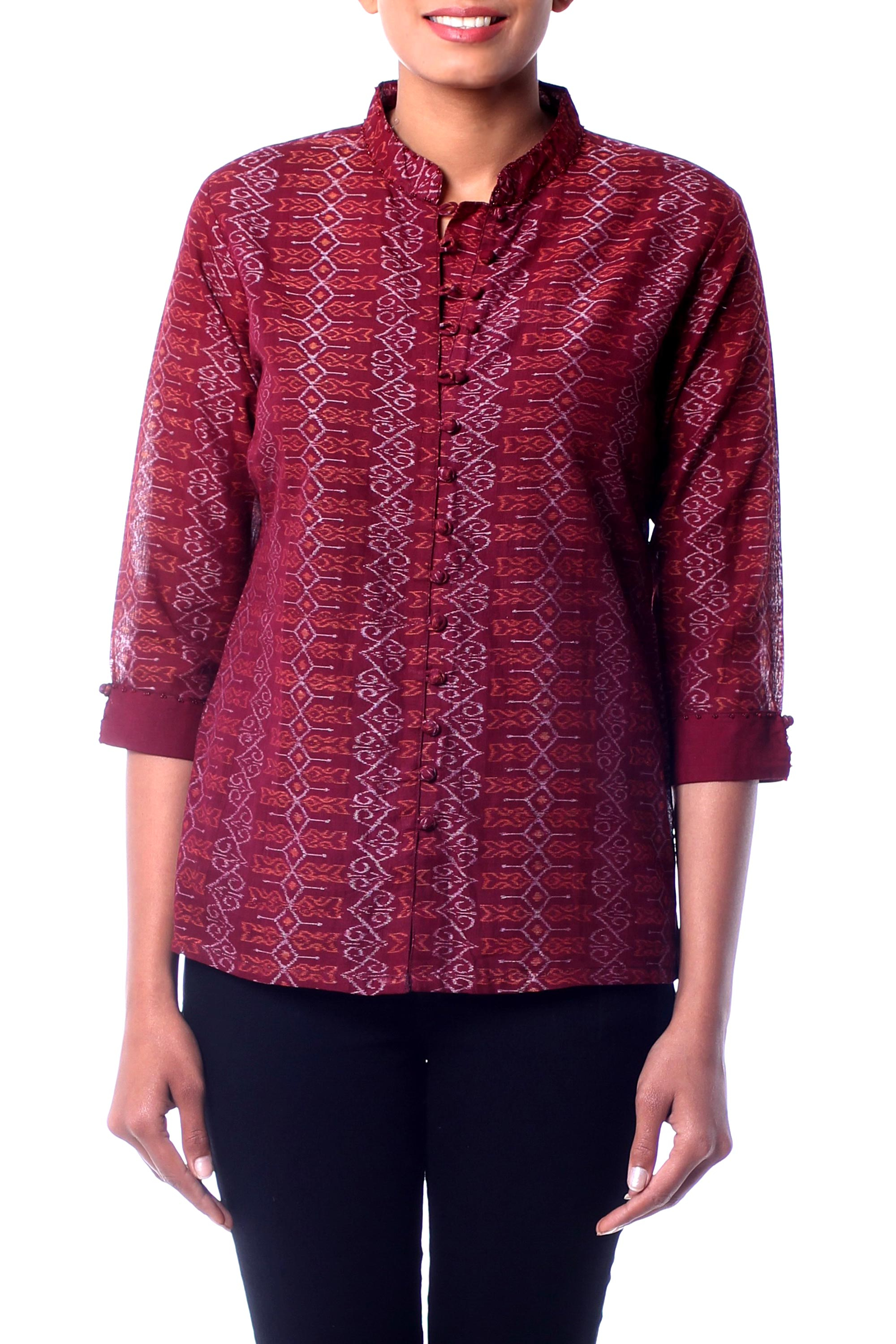 ikat blouse material