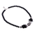 Onyx and moonstone strand necklace, 'Treasure' - Onyx and moonstone strand necklace