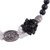 Onyx and moonstone strand necklace, 'Treasure' - Onyx and moonstone strand necklace (image 2c) thumbail