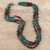 Malachite and amethyst strand necklace, 'Jacaranda Passions' - Malachite and amethyst strand necklace thumbail