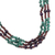 Malachite and amethyst strand necklace, 'Jacaranda Passions' - Malachite and amethyst strand necklace (image 2b) thumbail
