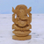 Wood sculpture, 'Ganesha on the Conch Throne' - Wood sculpture