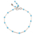 Sterling silver anklet, 'Sky' - Sterling Silver and Recon Turquoise Indian Anklet Jewelry thumbail