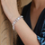 pulsera de eslabones de perlas - Pulsera de Perlas Elaborada a Mano en Plata de Ley Joyería Nupcial