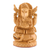 Wood statuette, 'Ganesha's Mouse' - Wood statuette