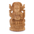 Wood statuette, 'Happy Ganesha' - Wood statuette