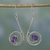 Amethyst dangle earrings, 'Lyric' - Amethyst dangle earrings