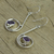 Amethyst dangle earrings, 'Lyric' - Amethyst dangle earrings