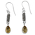 Citrine dangle earrings, 'Whirligig' - Handcrafted Sterling Silver and Citrine Earrings
