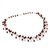 Garnet and moonstone waterfall necklace, 'Fiery Frost' - Garnet and Moonstone Waterfall Necklace