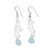 Quartz and chalcedony earrings, 'Icicles' - Hand Crafted Quartz and Chalcedony Earrings from India thumbail