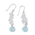 Quartz and chalcedony earrings, 'Icicles' - Hand Crafted Quartz and Chalcedony Earrings from India (image 2b) thumbail