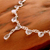 Blue topaz waterfall necklace, 'Ocean Dew' - Indian Jewellery Sterling Silver Blue Topaz Necklace