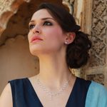 Blue topaz waterfall necklace, 'Ocean Dew' - Indian Jewelry Sterling Silver Blue Topaz Necklace