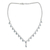 Blue topaz waterfall necklace, 'Ocean Dew' - Indian Jewellery Sterling Silver Blue Topaz Necklace