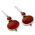 Sterling silver dangle earrings, 'Fire Dancer' - Hand Made Onyx Dangle Earrings (image 2b) thumbail
