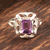 Amethyst cocktail ring, 'Reverie' - Silver and Amethyst Ring thumbail