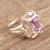 Amethyst cocktail ring, 'Reverie' - Silver and Amethyst Ring (image 2b) thumbail
