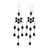 Onyx waterfall earrings, 'Dark Shower' - Onyx and Sterling Silver Chandelier Earrings