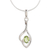 Peridot pendant necklace, 'Shy' - Sterling Silver and Peridot Necklace (image 2c) thumbail