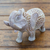 Soapstone sculpture, 'Father Elephant' - Jali Natural Soapstone Sculpture from India (image 2b) thumbail