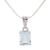 Blue topaz pendant necklace, 'Magic Window' - 3 Carat Blue Topaz Pendant Necklace