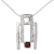 Garnet pendant necklace, 'Harmonious Geometry' - Garnet pendant necklace (image 2a) thumbail