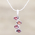 Garnet necklace, 'Flash' - Garnet necklace thumbail