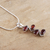 Garnet necklace, 'Flash' - Garnet necklace (image 2b) thumbail