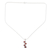 Garnet necklace, 'Flash' - Garnet necklace (image 2d) thumbail