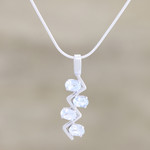 Blue topaz pendant necklace, 'Flash' - Blue topaz pendant necklace