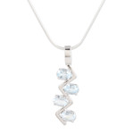 Blue topaz pendant necklace, 'Flash' - Blue topaz pendant necklace