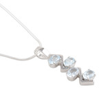 Blue topaz pendant necklace, 'Flash' - Blue topaz pendant necklace