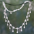 Mondstein-Wasserfall-Halskette - Indische Wasserfall-Halskette aus Sterlingsilber mit Mondstein 