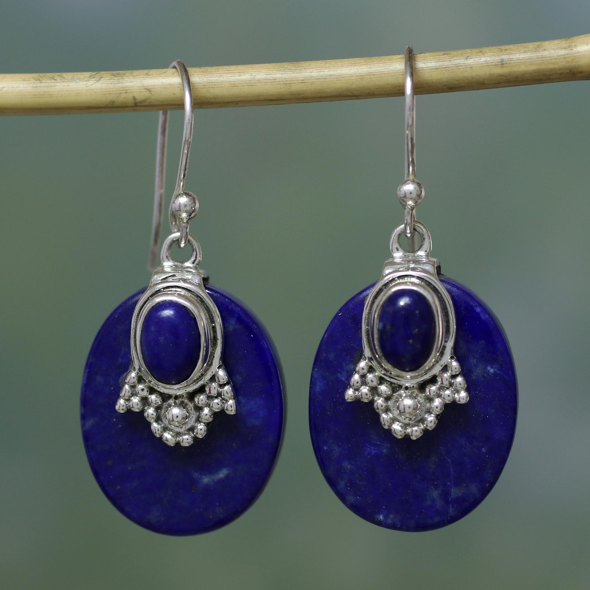 Artisan Jewelry Lapis Lazuli and Sterling Silver Earrings ...