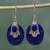 Lapis lazuli earrings, 'Constellations' - Artisan Jewelry Lapis Lazuli and Sterling Silver Earrings
