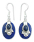 Lapis lazuli earrings, 'Constellations' - Artisan jewellery Lapis Lazuli and Sterling Silver Earrings (image 2a) thumbail
