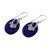 Lapis lazuli earrings, 'Constellations' - Artisan jewellery Lapis Lazuli and Sterling Silver Earrings (image 2c) thumbail