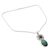 Malachite necklace, 'Queen of the Forest' - Artisan Crafted Malachite and Sterling Silver Necklace  
