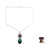 Malachit-Halskette - Kunsthandwerklich gefertigte Halskette aus Malachit und Sterlingsilber  