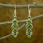 Peridot earrings, 'Summer Allure' - Peridot Earrings 9 Cts on Sterling Silver Jewelry from India
