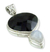Onyx and moonstone pendant, 'Reunion' - Modern Sterling Silver Onyx Pendant (image 2a) thumbail
